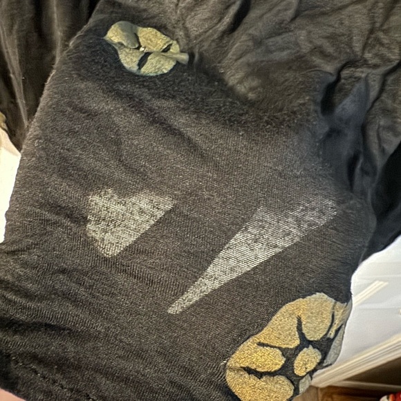 Y2K Embellished Beaded Butterfly Sparkle Black Floral Women's Top One Size VTG - Picture 12 of 15